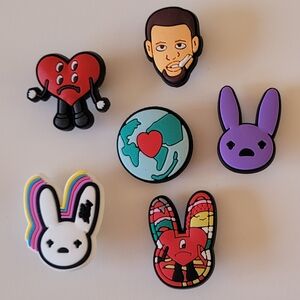 Bad Bunny Shoe Charm 6 Piece Set